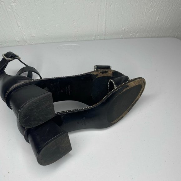 Ma & Lo Italy studded black heeled sandals open toe size 41 (10.5) - Picture 11 of 11